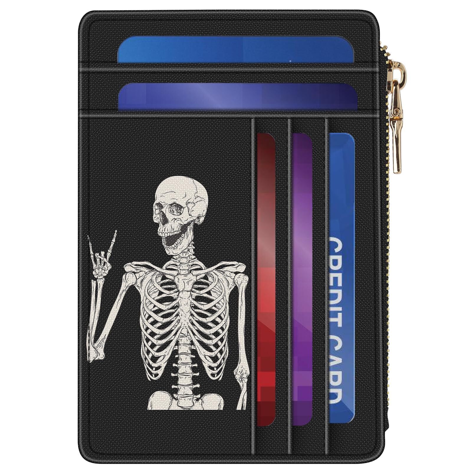 1005 Small Wallet Rfid Thin Wallet Thin Credit Card Holder Skull 1005 Small Wallet Rfid Thin Wallet Thin Credit Card Holder Skull